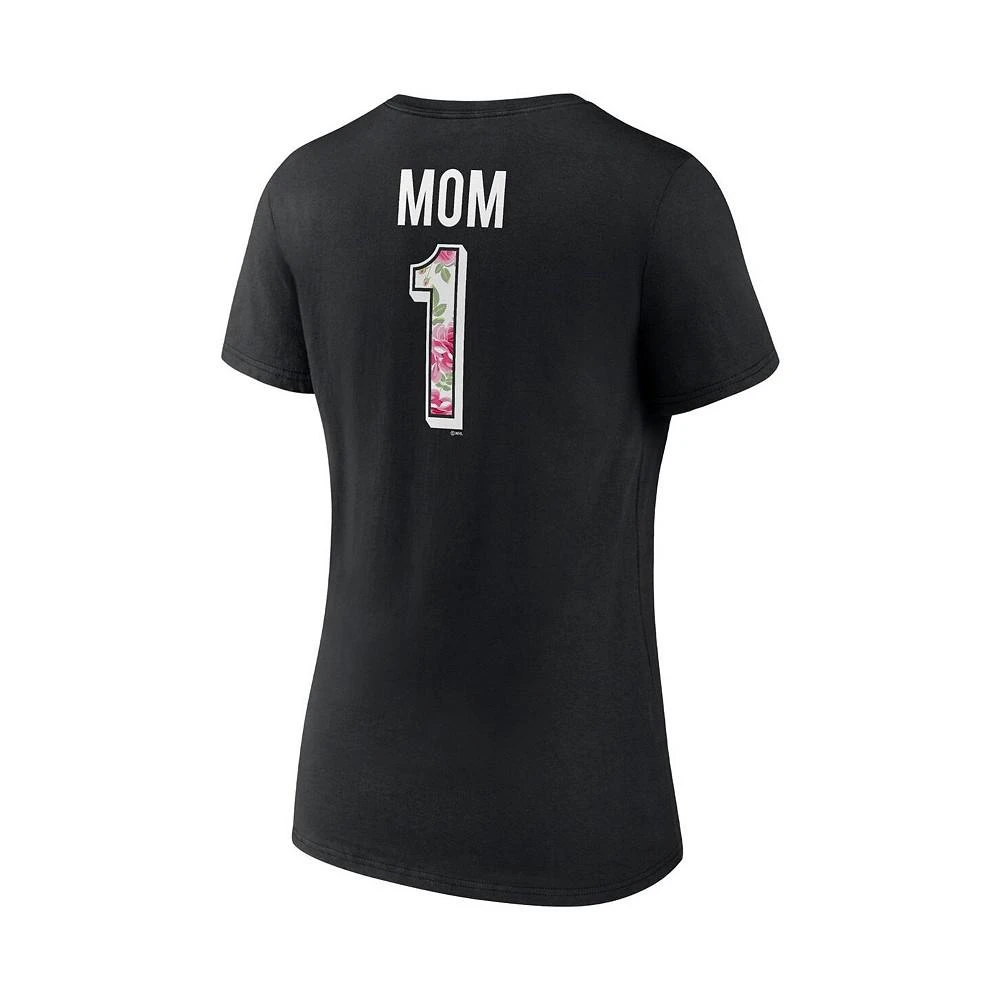 商品Fanatics|Women's Branded Black Boston Bruins Team Mother's Day V-Neck T-shirt,价格¥247,第3张图片详细描述