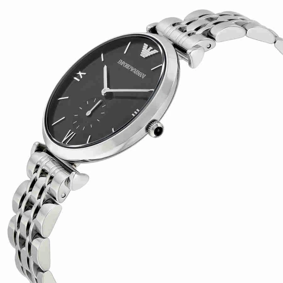 商品Emporio Armani|Retro Black Dial Stainless Steel Men's Watch AR1676,价格¥1109,第2张图片详细描述