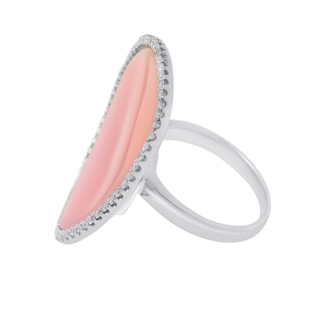 商品Mimi Milano|Mimi Milano Aurora 18K White Gold, Pink Mother of Pearl and Diamond 0.50ct. tw. Statement Ring A700B8SHB,价格¥12449,第3张图片详细描述