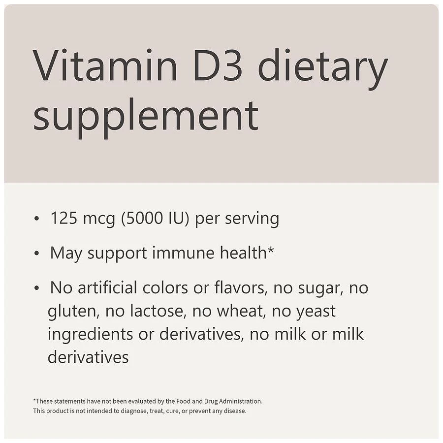 Vitamin D3 125 mcg (5000 IU) Softgels 商品