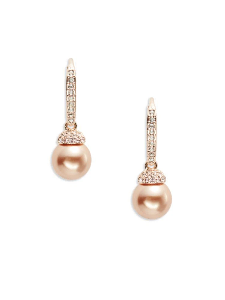 商品Nadri|Faux Pearl and Rose Goldtone Drop Earrings,价格¥339,第1张图片