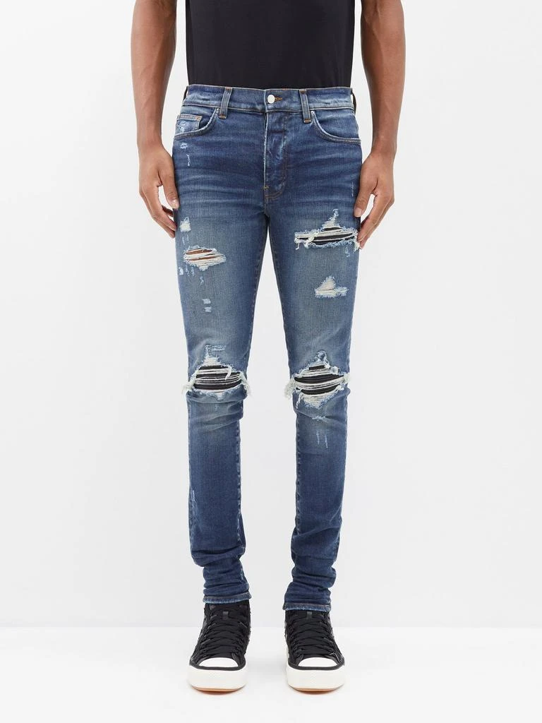 商品AMIRI|MX1 distressed skinny-leg jeans,价格¥5777,第1张图片