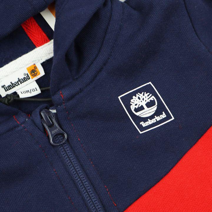 商品Timberland|Red & Navy Hooded Zip Up,价格¥398-¥455,第4张图片详细描述