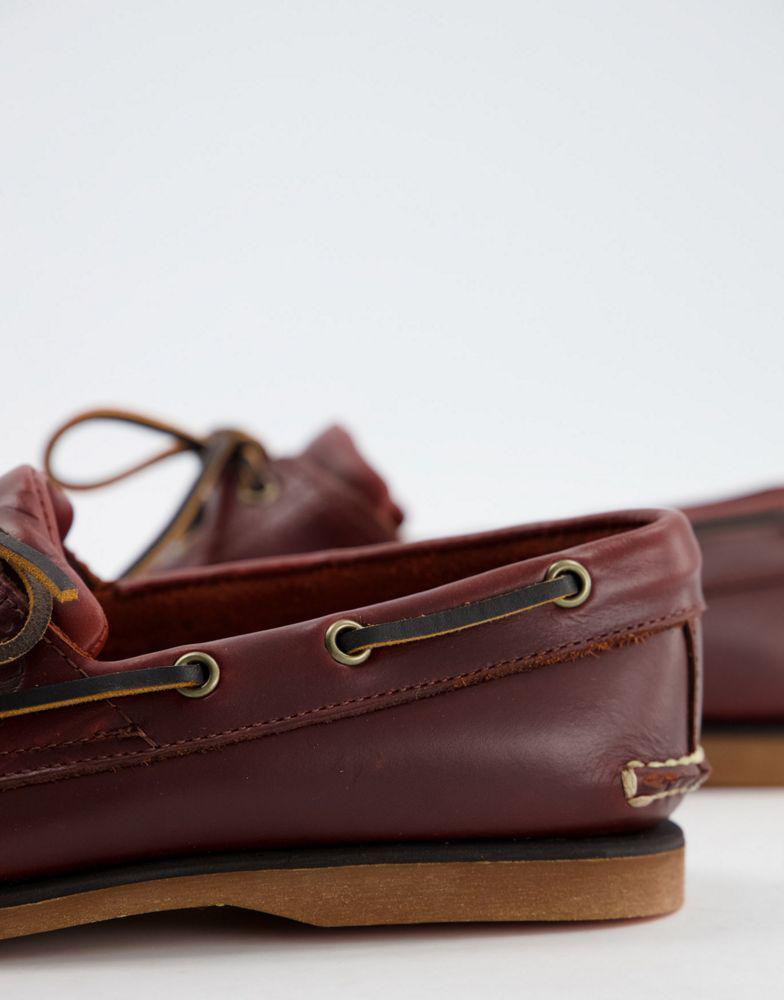 商品Timberland|Timberland Classic 2 Eye boat shoe in brown,价格¥917,第6张图片详细描述