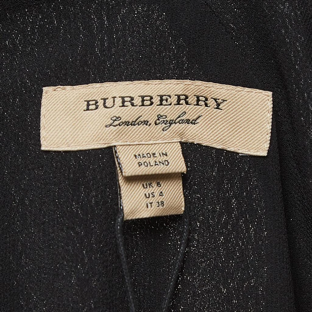 商品[二手商品] Burberry|Burberry Black Georgette Tie-up Neck Short Dress S,价格¥2227,第4张图片详细描述