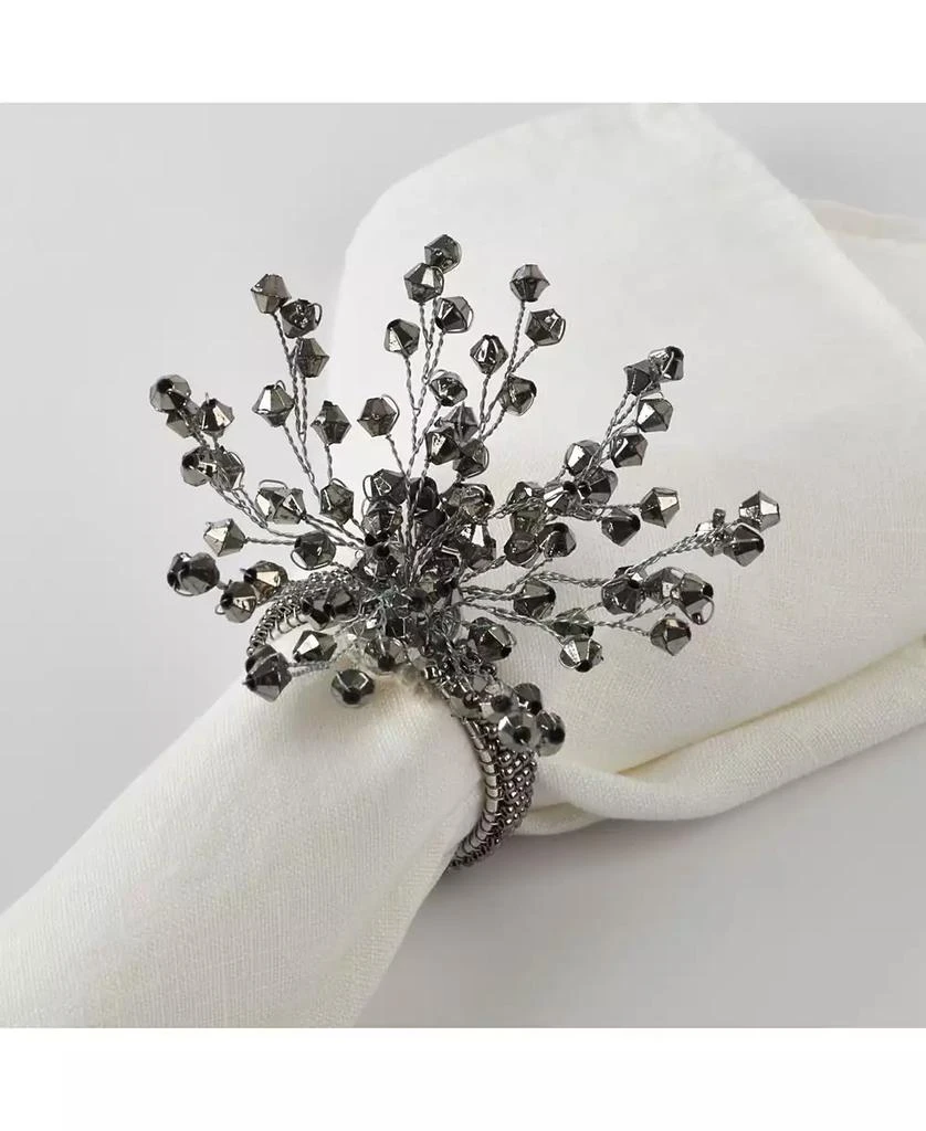 商品Saro Lifestyle|Napkin Ring Collection Beaded Napkin Ring, Set of 4,价格¥128,第3张图片详细描述