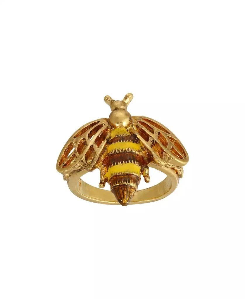 商品2028|Enamel Yellow and Brown Bee Ring Size 9,价格¥346,第1张图片