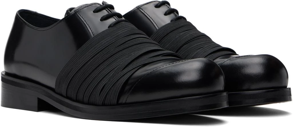 商品Stefan Cooke|Black Elastic Biker Oxfords,价格¥3304,第4张图片详细描述