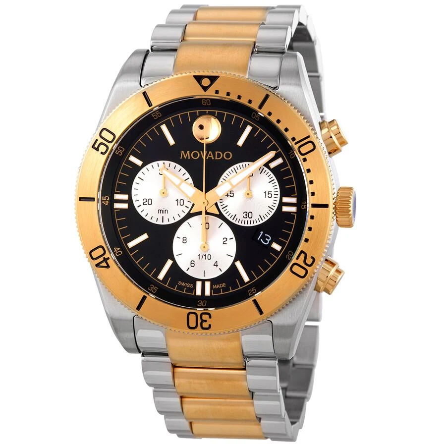 商品Movado|Sport Chronograph Quartz Black Dial Men's Watch 0607441,价格¥2595,第1张图片