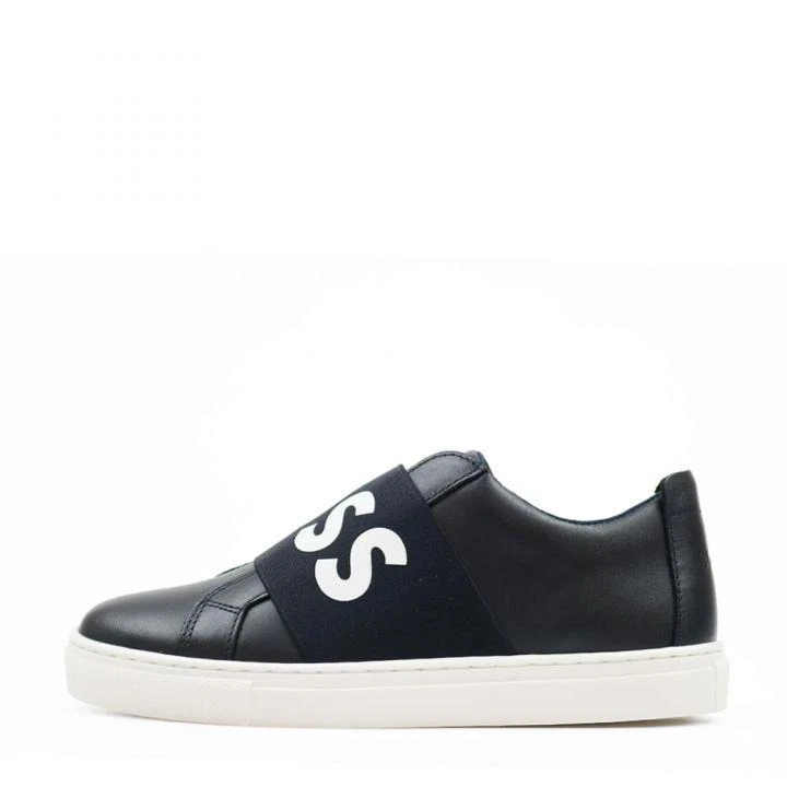 商品Hugo Boss|Navy Elasticated Strap Logo Trainers,价格¥390,第1张图片