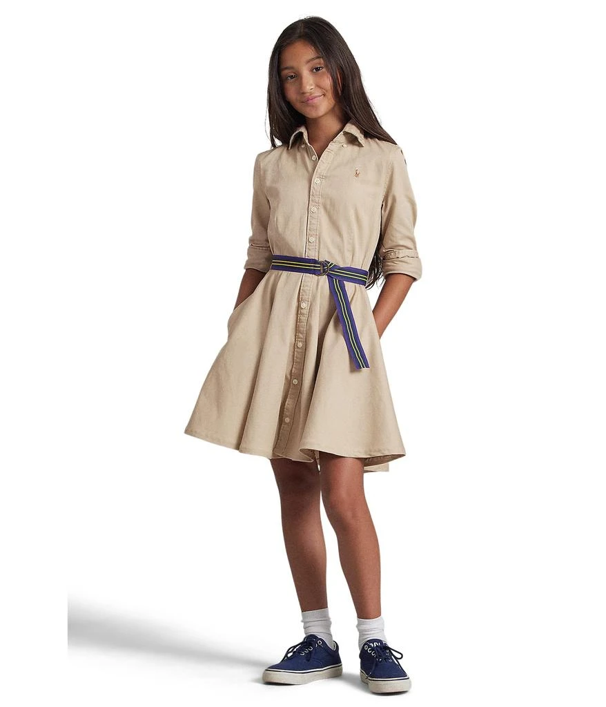 商品Ralph Lauren|Belted Cotton Chino Shirtdress (Big Kids),价格¥514,第3张图片详细描述