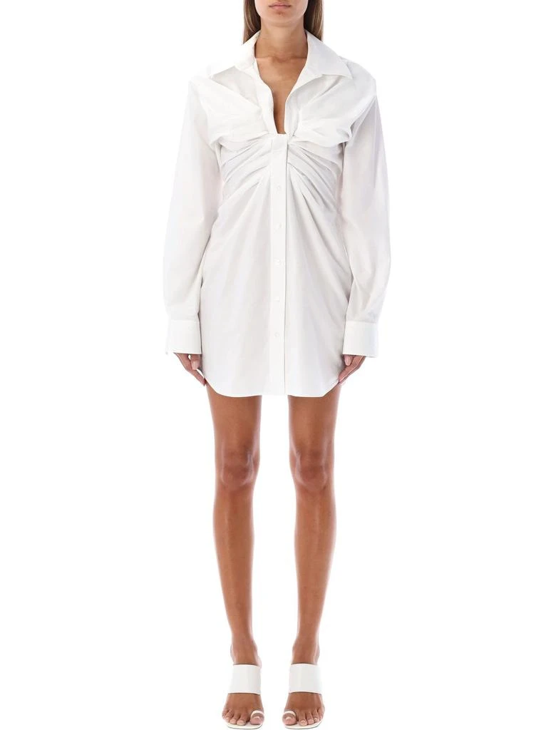 商品Alexander Wang|T By Alexander Wang V-Neck Darped Shirt Dress,价格¥1525,第1张图片