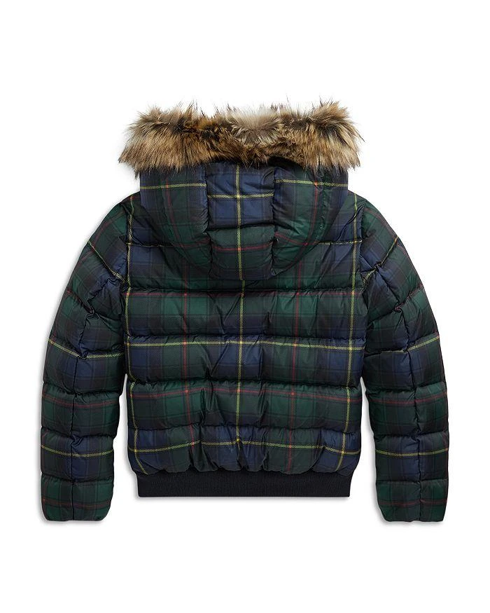 商品Ralph Lauren|Girls' Polo Bear Plaid Down Puffer Jacket - Little Kid, Big Kid,价格¥642,第2张图片详细描述