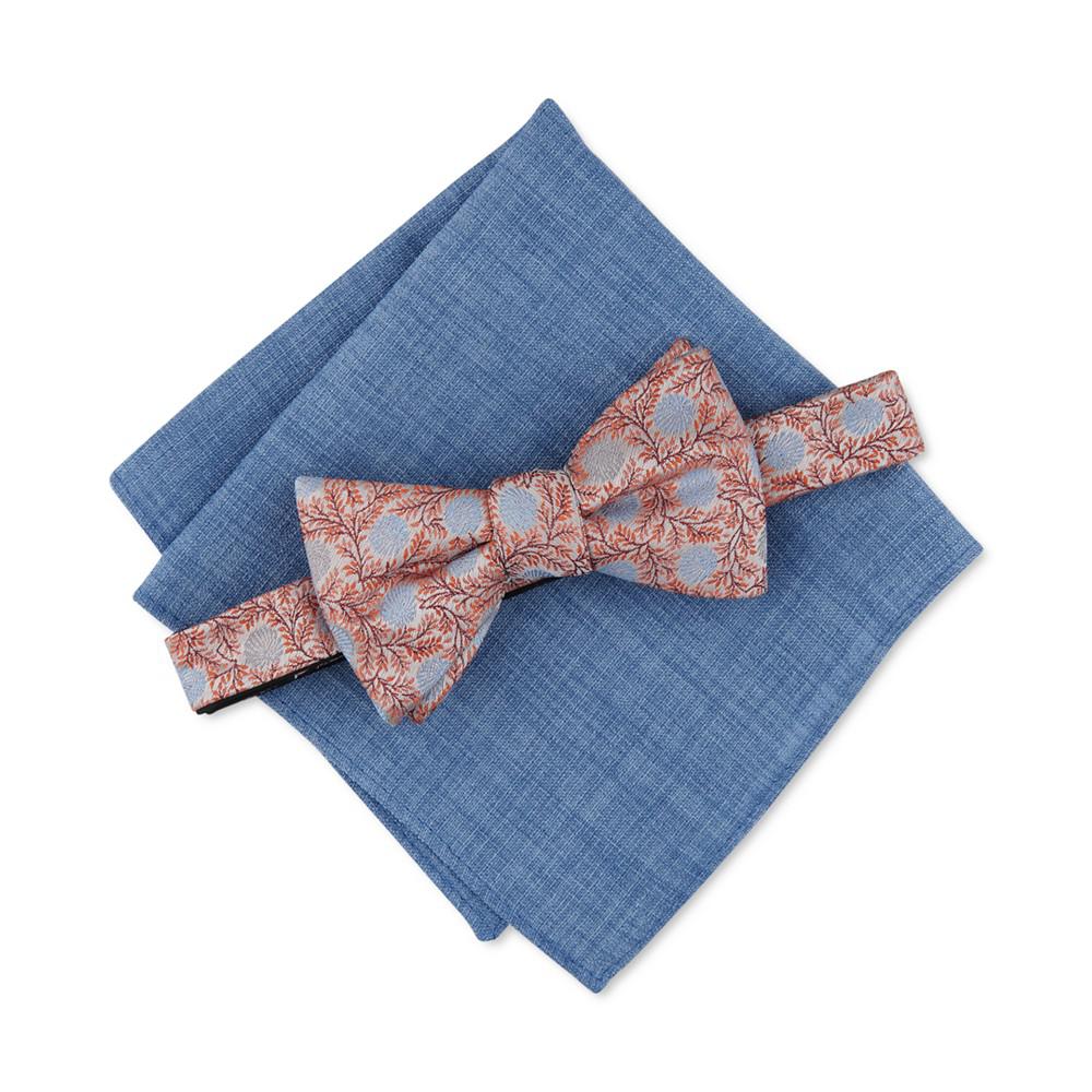 Men's Wiles Floral Bow Tie & Pocket Square Set, Created for Macy's商品第1张图片规格展示