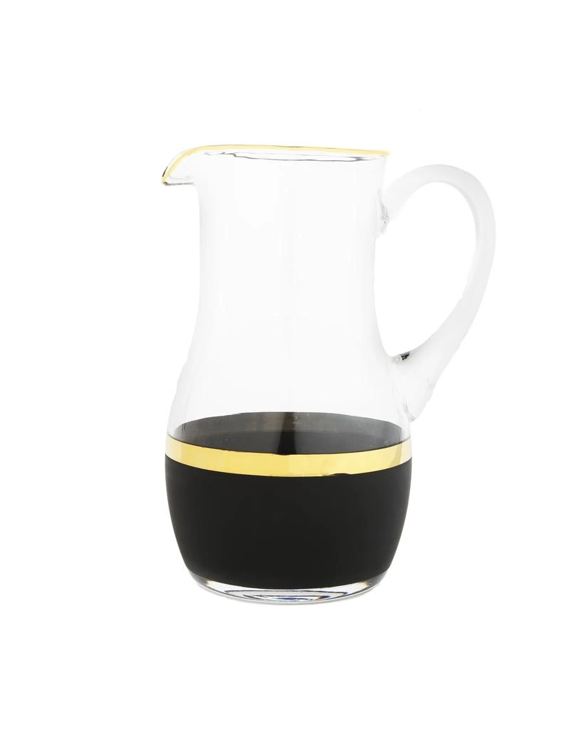 商品Classic Touch Decor|Glass Pitcher with Black and Gold Design,价格¥951,第1张图片