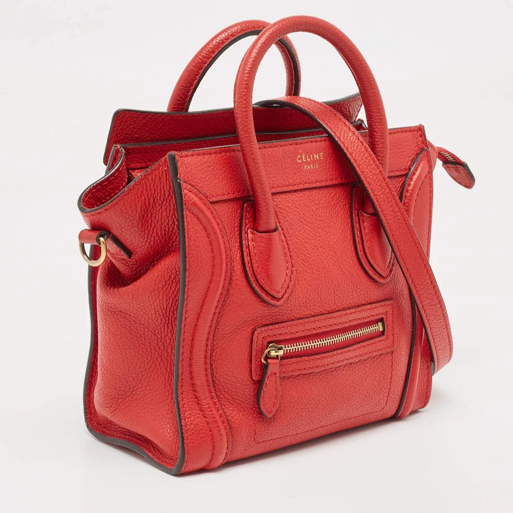 商品[二手商品] Celine|Celine Red Leather Nano Luggage Tote,价格¥10376,第3张图片详细描述