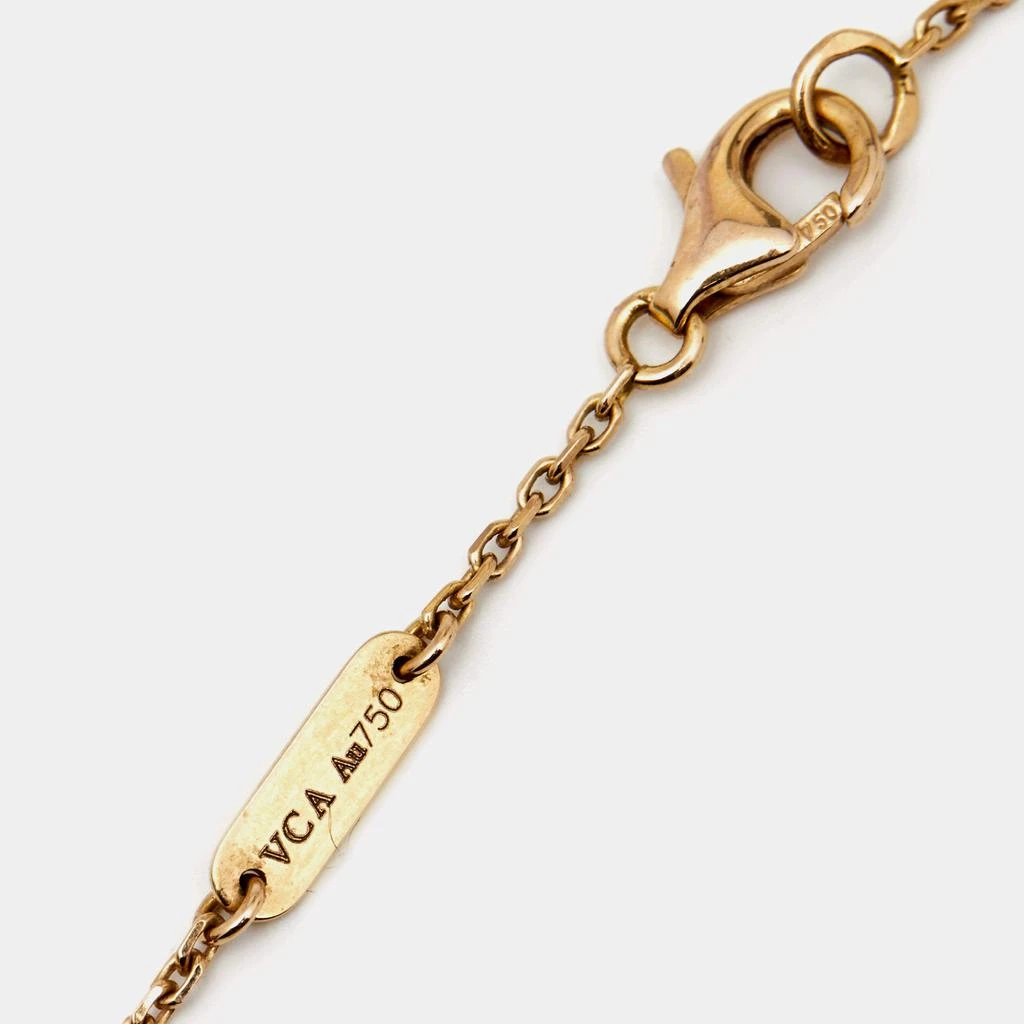 商品[二手商品] Van Cleef & Arpels|Van Cleef & Arpels Vintage Alhambra Diamond Mother of Pearl 18k Rose Gold Necklace,价格¥34266,第4张图片详细描述