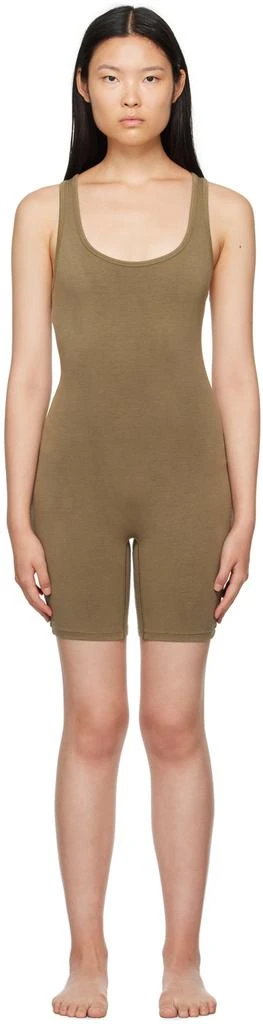 商品SKIMS|Khaki Outdoor Mid Thigh Onesie Jumpsuit,价格¥567,第1张图片