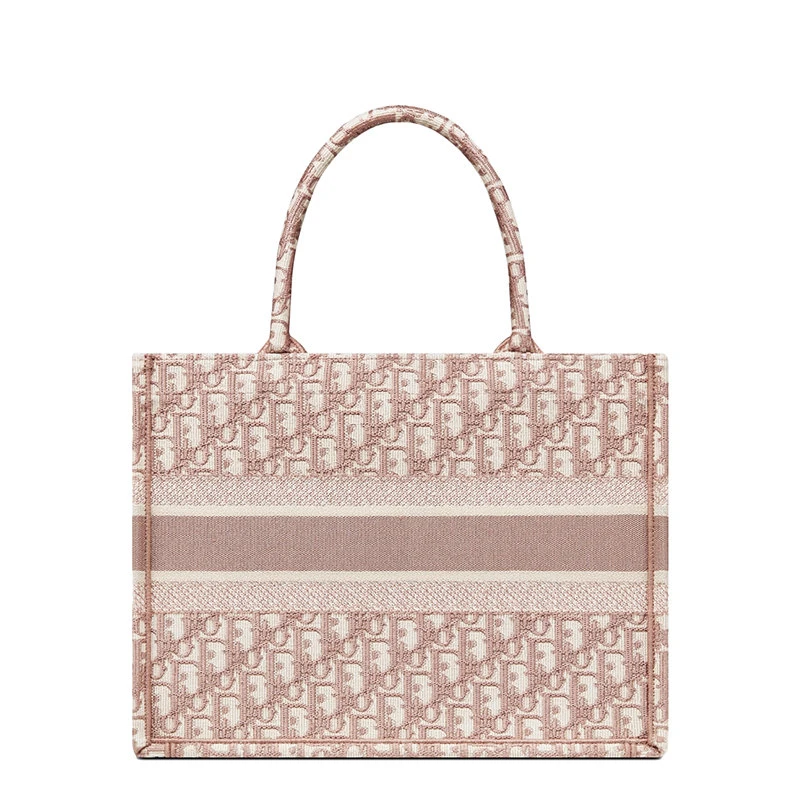 商品Dior|【预售3-7天】DIOR/迪奥 21秋冬BOOK TOTE系列 女士小号玫瑰粉色老花刺绣手提托特包M1296ZRIW_M912,价格¥20587,第5张图片详细描述