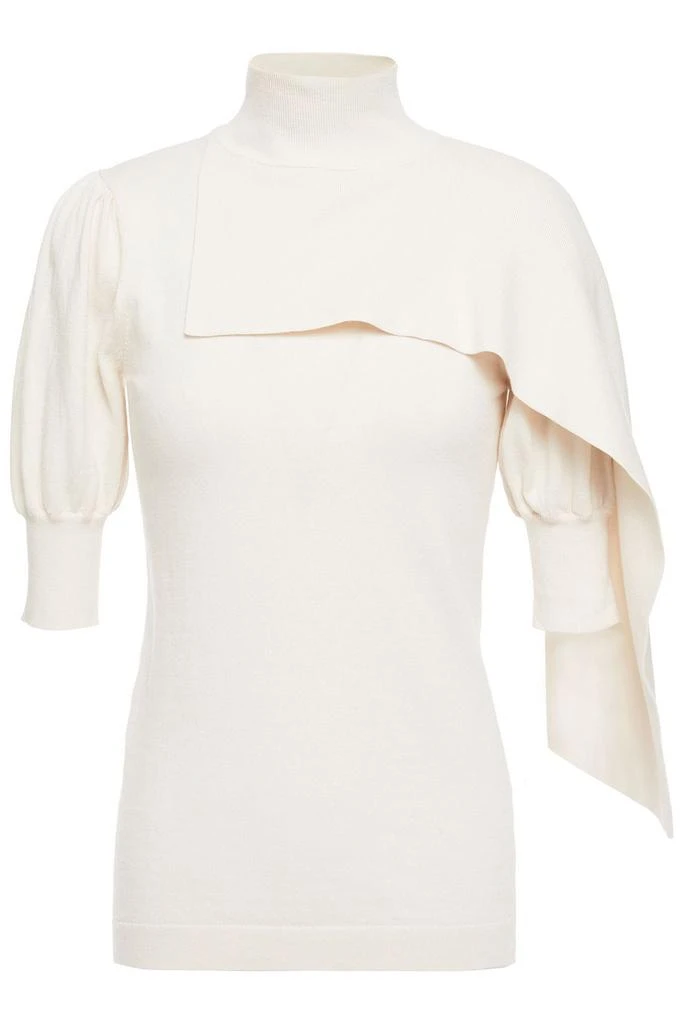 商品Zimmermann|Draped cotton-blend turtleneck top,价格¥1521,第1张图片