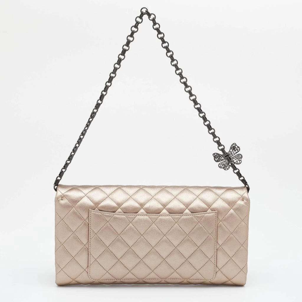 商品[二手商品] Chanel|Chanel Metallic Quilted Leather Butterfly Chain Clutch,价格¥17817,第4张图片详细描述