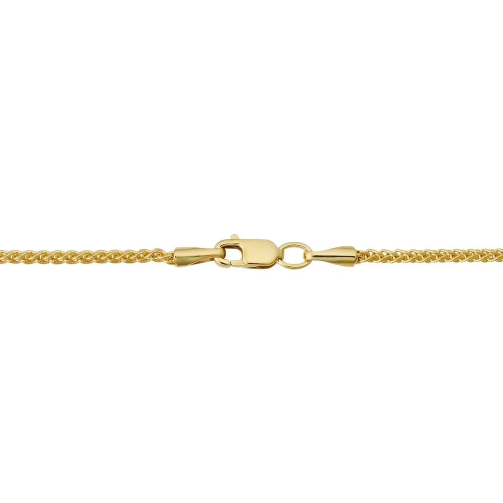 商品A&M|18K Yellow Gold Over Sterling Silver Wheat Chain Necklace 16-24",价格¥250,第2张图片详细描述