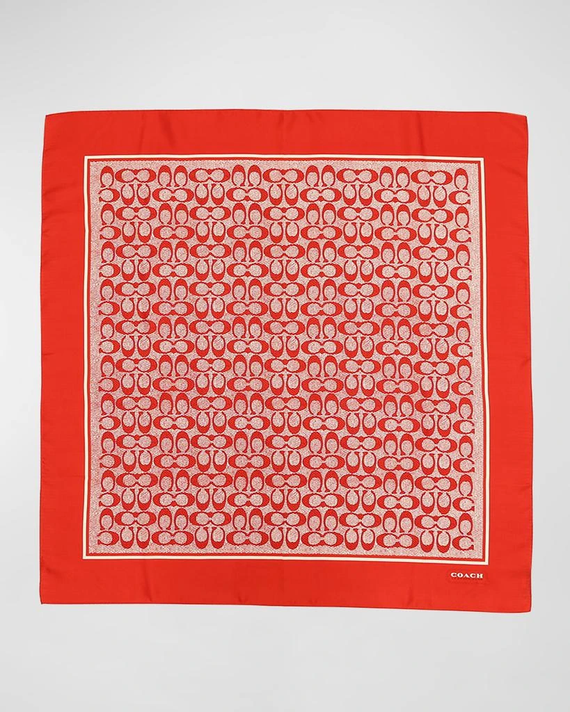 商品Coach|Vintage Signature Monogram Silk Square Scarf,价格¥742,第3张图片详细描述