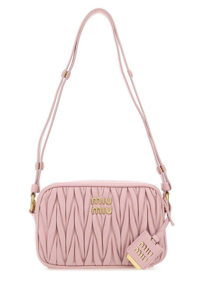 Miu Miu Matelassé Logo-Plaque Shoulder Bag商品第1张图片规格展示