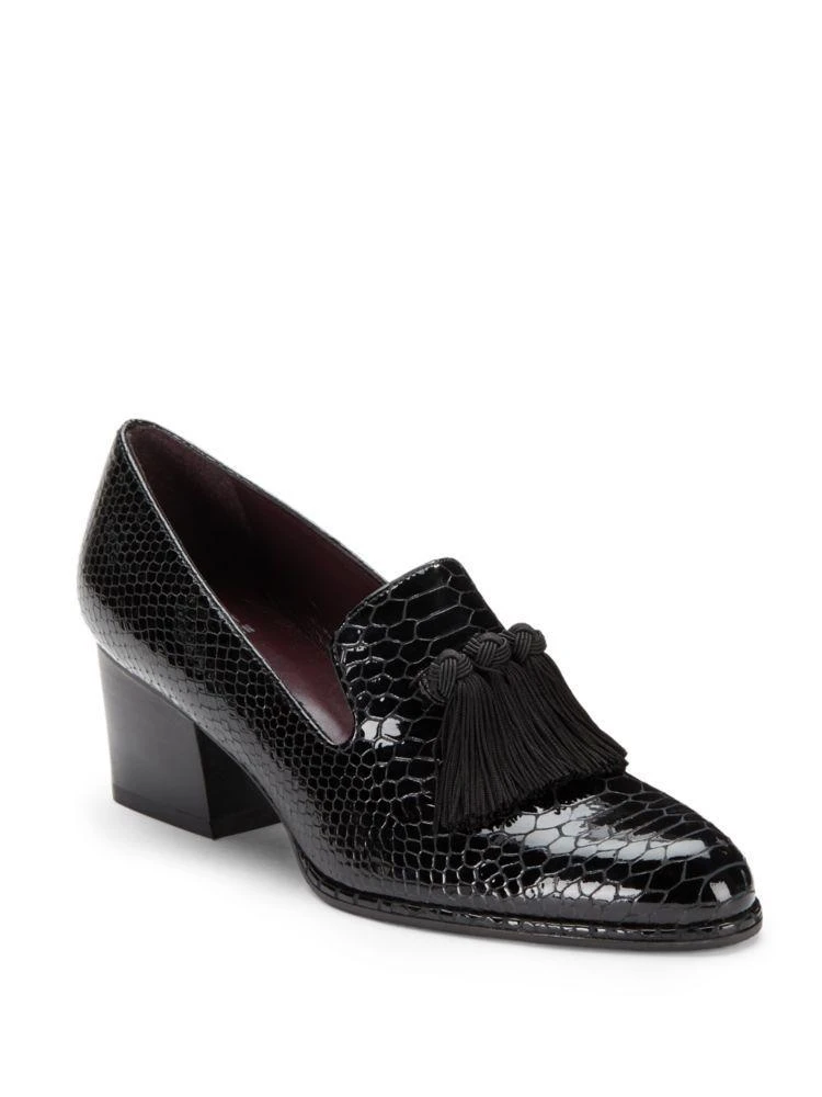 商品Stuart Weitzman|Razmataz Tassel Heeled Loafer,价格¥947,第4张图片详细描述