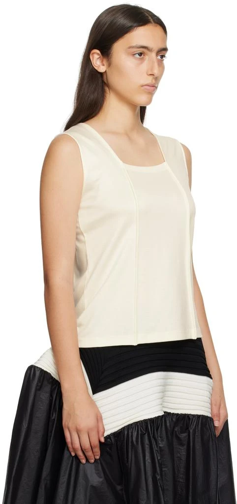 商品Issey Miyake|White Tucked Square Tank Top,价格¥907,第2张图片详细描述