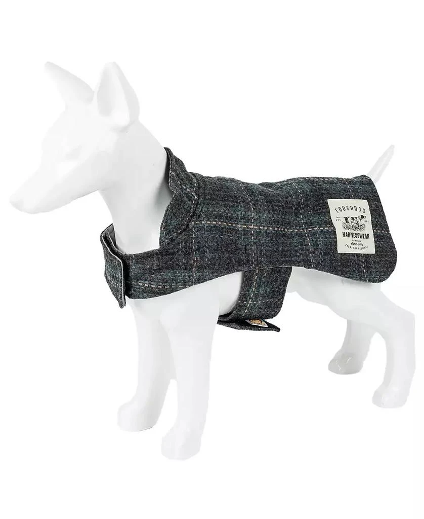 2-in-1 Windowpane Plaided Dog Jacket with Matching Reversible Dog Mat 商品