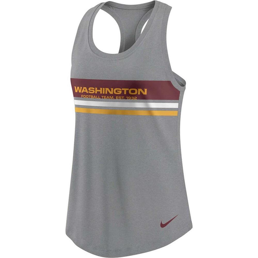 商品NIKE|Women's Heather Charcoal Washington Football Team Scoop Neck Racerback Performance Tank Top,价格¥199,第4张图片详细描述