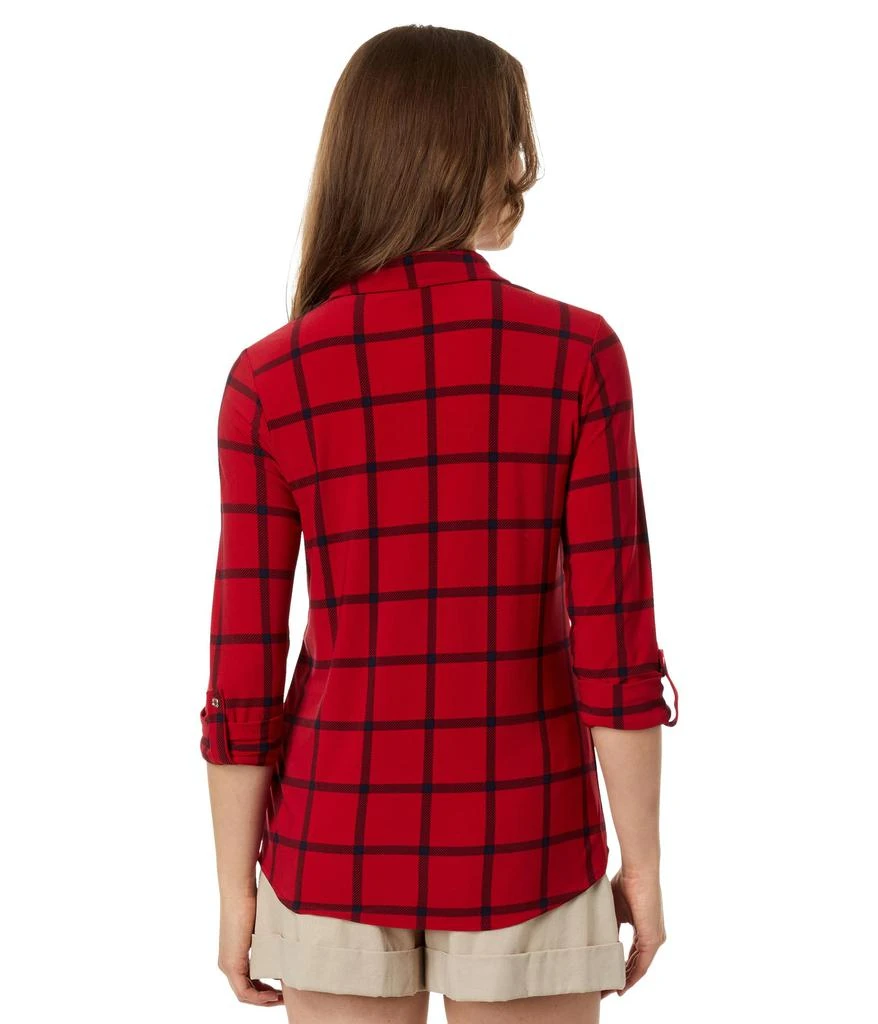 商品Tommy Hilfiger|Long Sleeve Knit Plaid Roll Tab,价格¥328,第2张图片详细描述