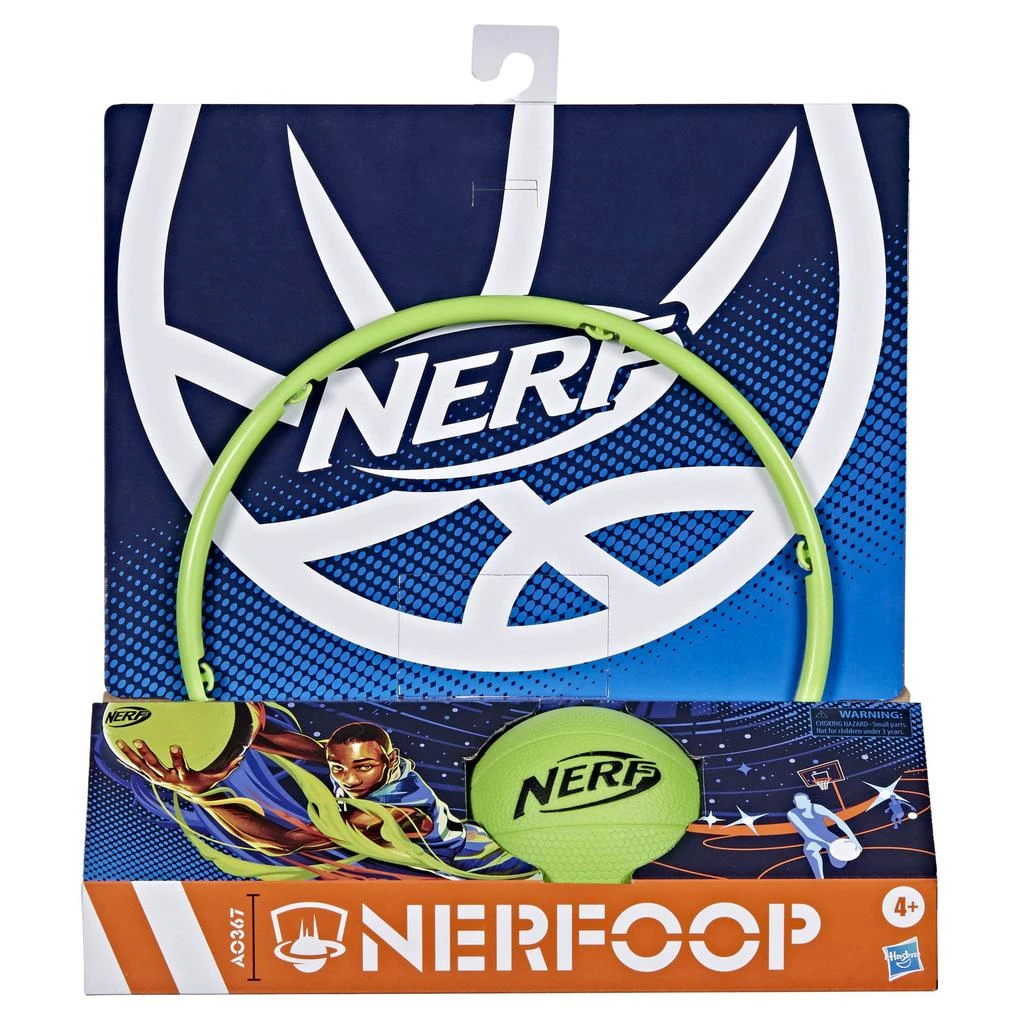 商品Nerf|NERF Nerfoop -- The Classic Mini Foam Basketball and Hoop -- Hooks On Doors -- Indoor and Outdoor Play -- A Favorite Since 1972 , Blue,价格¥64,第2张图片详细描述