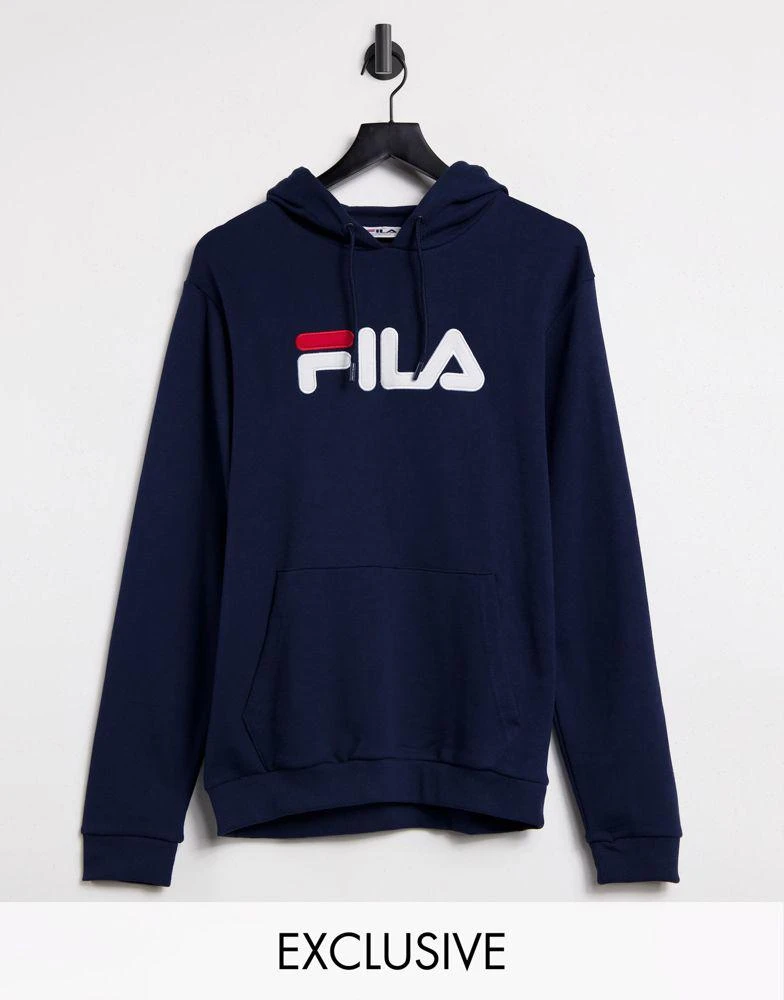 商品Fila|Fila large chest logo oversized hoodie in navy exclusive to ASOS,价格¥244,第1张图片