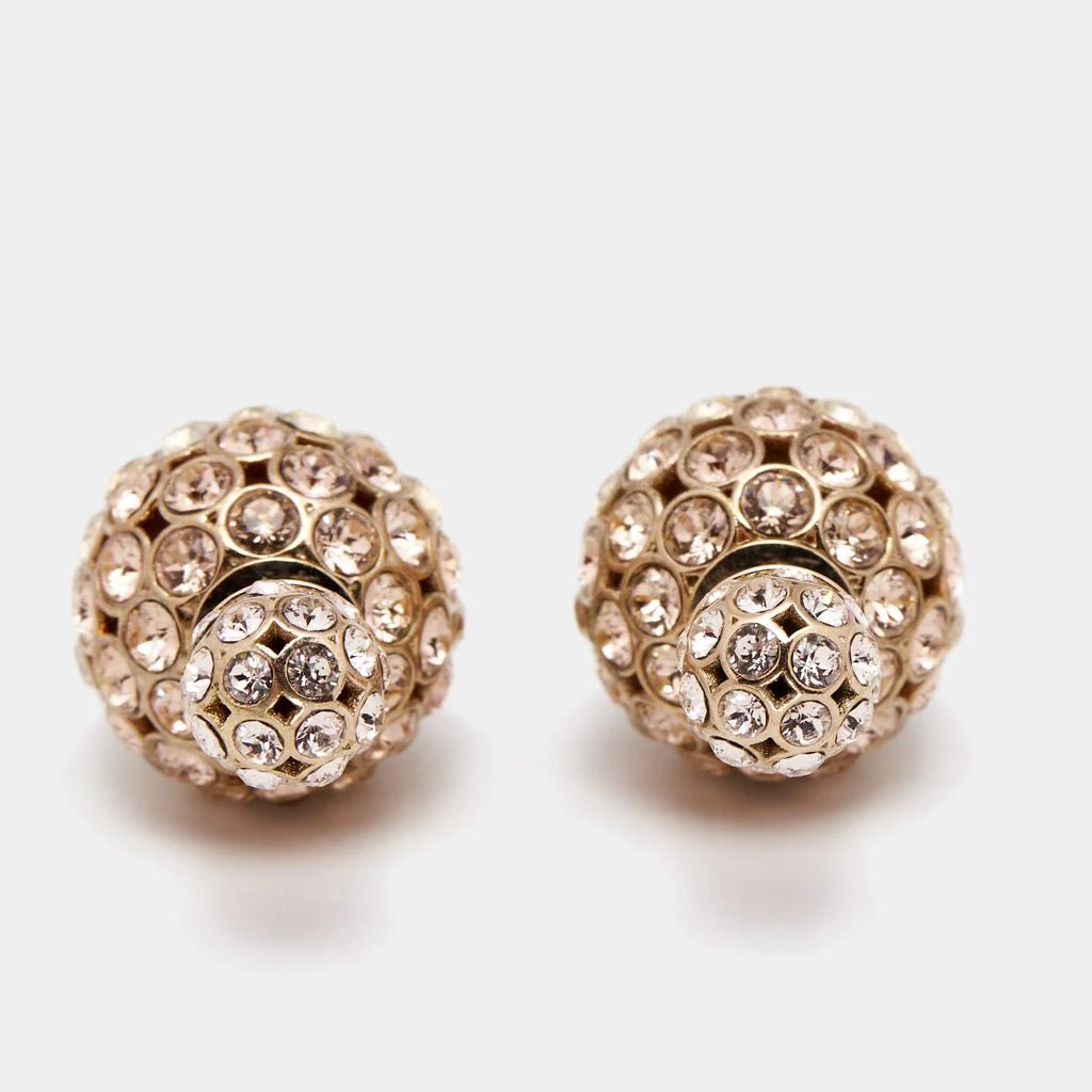 商品[二手商品] Dior|Dior Mise en Dior Tribales Colored Crystals Gold Tone Metal Stud Earrings,价格¥2800,第1张图片