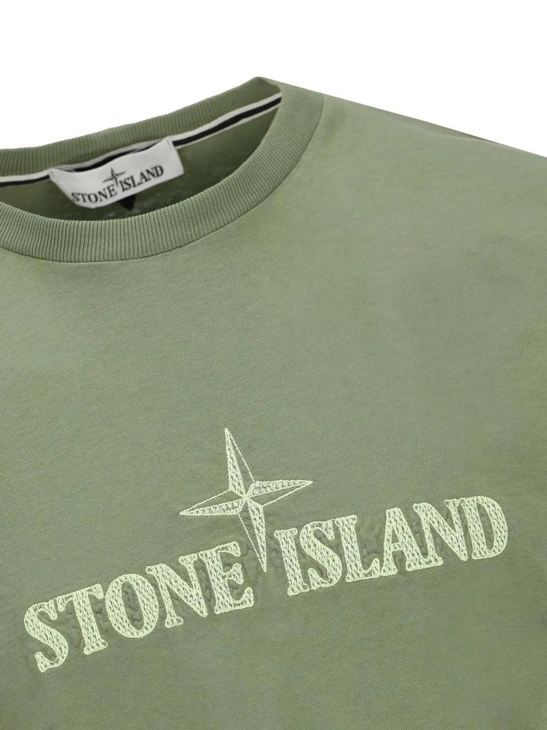 商品Stone Island|Stone Island Logo Printed Crewneck T-Shirt,价格¥1319,第3张图片详细描述