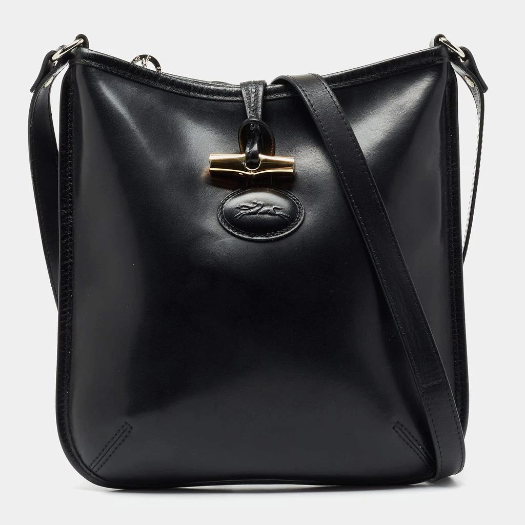 商品[二手商品] Longchamp|Longchamp Black Leather Roseau Messenger Bag,价格¥1037,第1张图片
