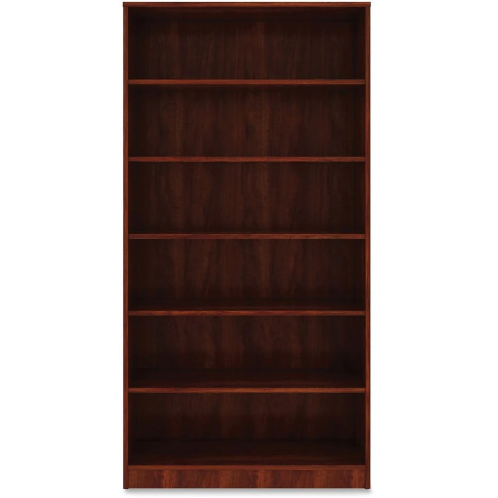 商品Lorell|Laminate Bookcase - 6 Shelf(ves) - 73" Height x 36" Width x 12" Depth - Sturdy, Adjustable Feet, Adjustable Shelf - Thermofused Laminate (TFL) - Cherry - Laminate - 1 Each,价格¥3597,第1张图片