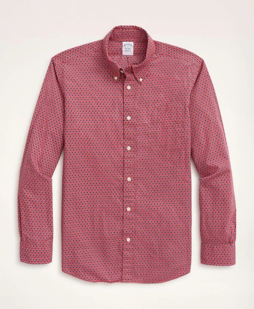 商品Brooks Brothers|Regent Regular-Fit Sport Shirt, Poplin Paisley,价格¥377,第1张图片