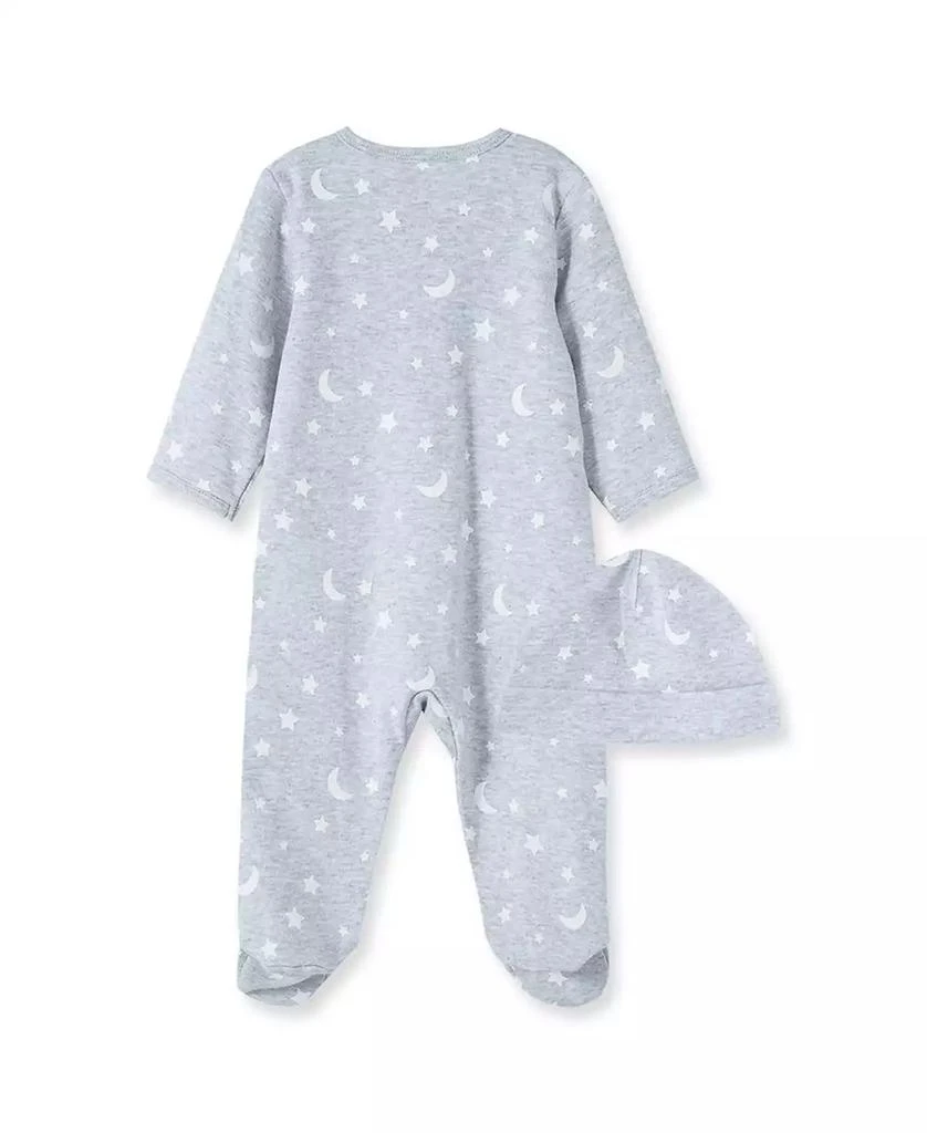 商品Little Me|Baby Boys Moons and Stars Footed Coverall with Hat, 2 Piece Set,价格¥99,第2张图片详细描述