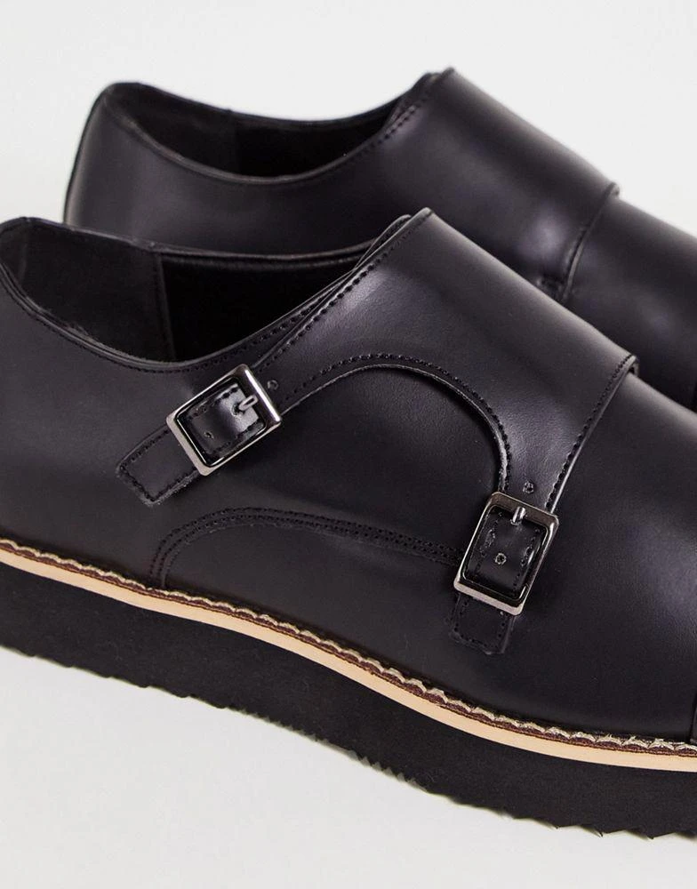 商品Hugo Boss|Truffle Collection casual monk strap shoes in high shine black,价格¥126,第3张图片详细描述