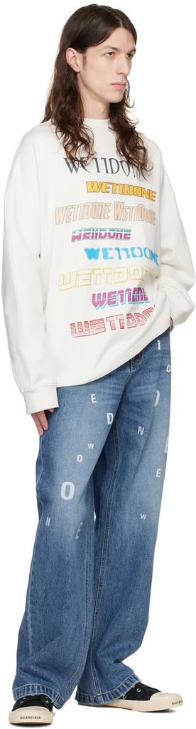 商品We11done|White Printed Sweatshirt,价格¥2655,第4张图片详细描述