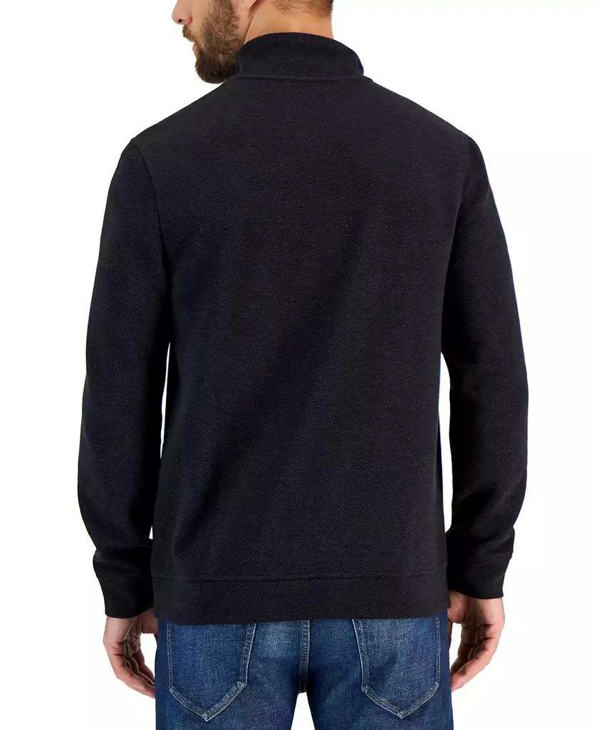 商品Club Room|Men's Birdseye Quarter-Zip Pullover, Created for Macy's,价格¥152,第4张图片详细描述