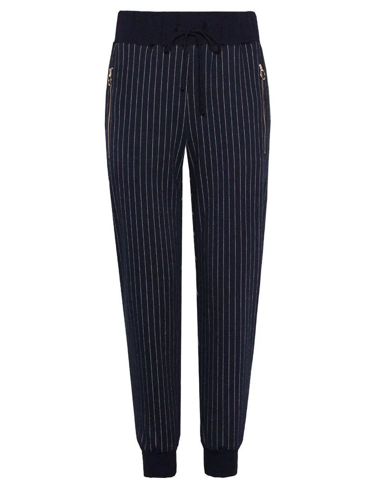 商品Pixie Market|Navy Pinstripe Ring Zipper Sweatpants,价格¥599,第4张图片详细描述