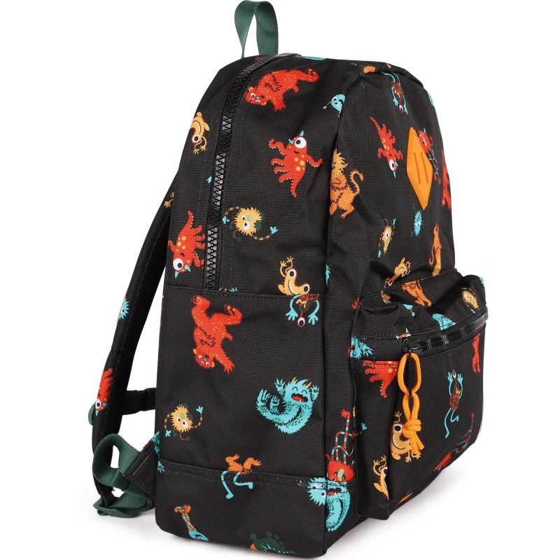 商品Herschel Supply|All over funny creatures black backpack front pocket,价格¥623,第2张图片详细描述