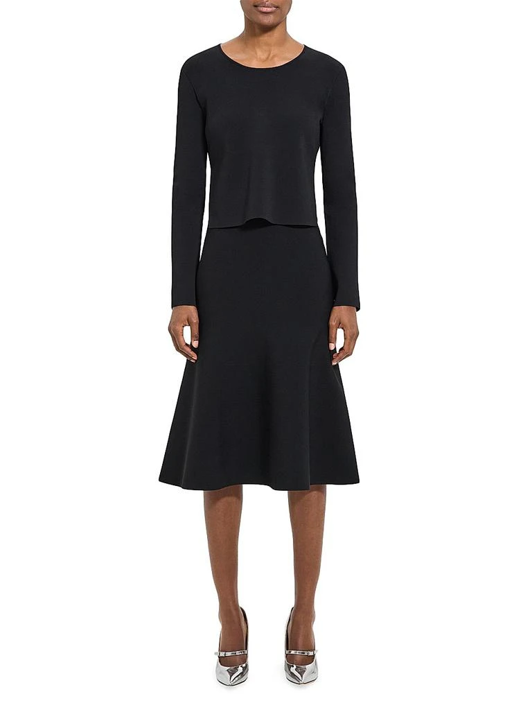 商品Theory|Layered Jersey Midi-Dress,价格¥1754,第2张图片详细描述