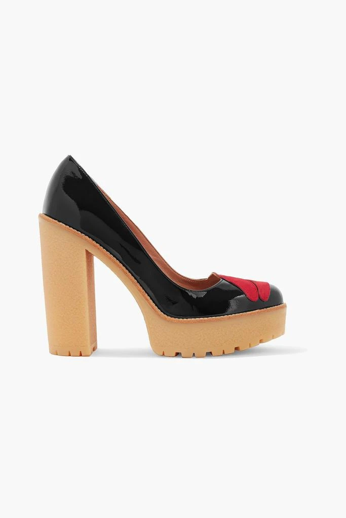 商品RED Valentino|Appliquéd patent-leather platform pumps,价格¥1728,第1张图片