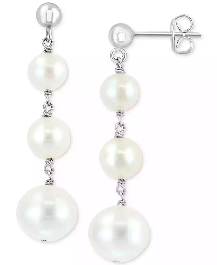 商品Effy|EFFY® Multicolor Freshwater Pearl (6 - 81/2mm) Graduated Drop Earrings in Sterling Silver (Also available in Freshwater Pearl),价格¥746,第3张图片详细描述