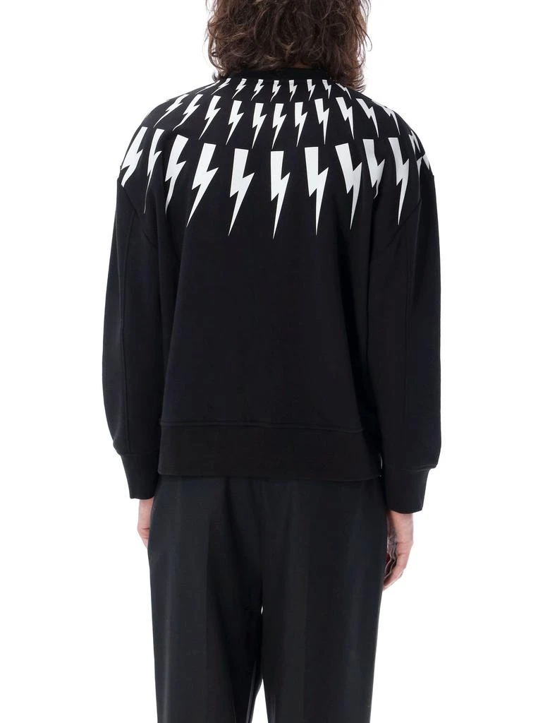 商品Neil Barrett|Neil Barrett Thunderbolt Print Crewneck Sweatshirt,价格¥2188,第4张图片详细描述